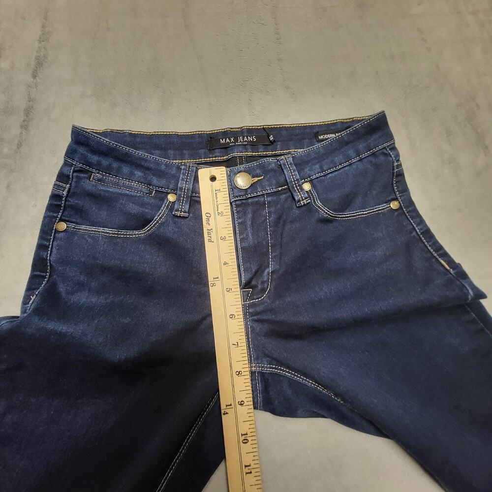 Max Jeans Jeans Womens 2 Blue Bootcut Dark Wash Modern Boot Stretch 5-Pocket - Picture 9 of 12